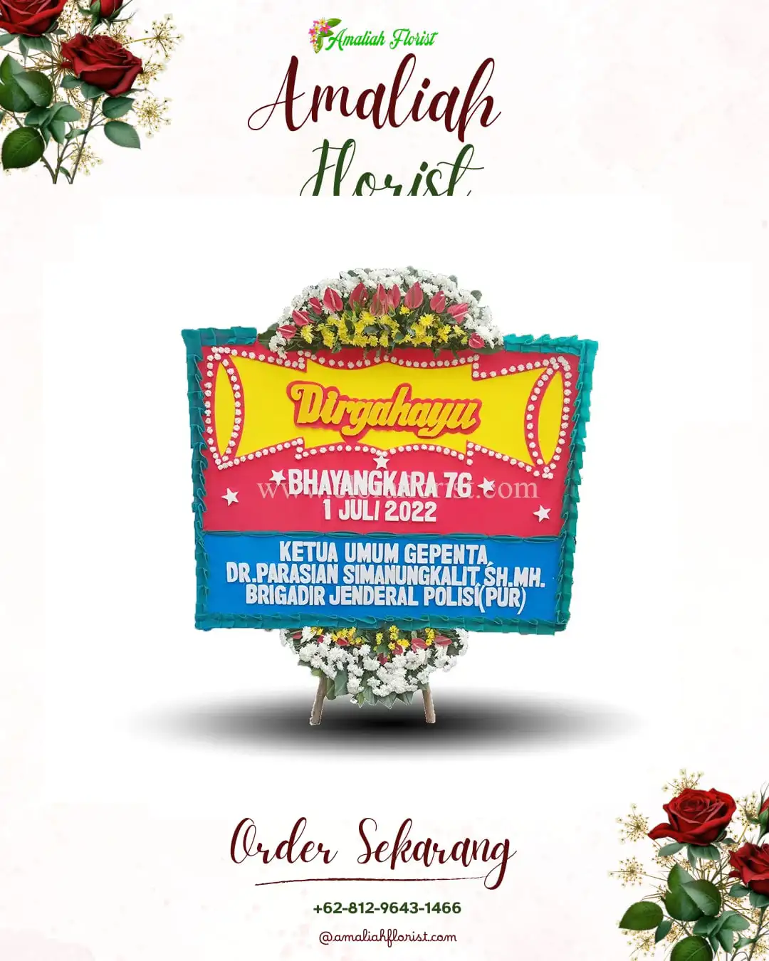 Papan Bunga HUT Ulang Tahun Talun